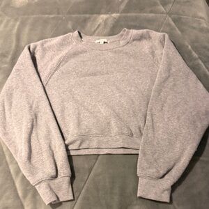Z Supply Gray Cropped Sweatshirt